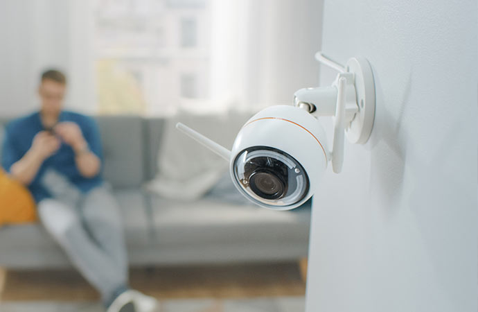 installed wireless camera in home